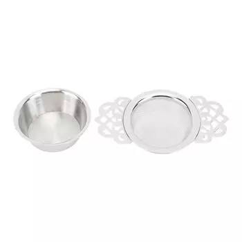 Фильтр для заварки чая 304, изолированное основание из нержавеющей стали, мелкоячеистое ситечко для чая, чаша для фильтра для заваривания Flower Style Gold Color