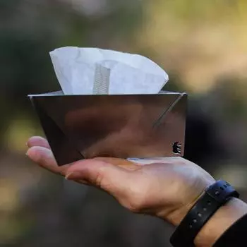 Фильтр для заварки кофе Camping Bear® CoffDripp™ V60: Складная капельница для кофе из нержавеющей стали