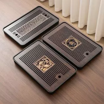 Фильтр двойного назначения Поднос для сервировки чая Хранение воды Чайный сервиз Gongfu Настольный чайный сервиз Аксессуар Style 3