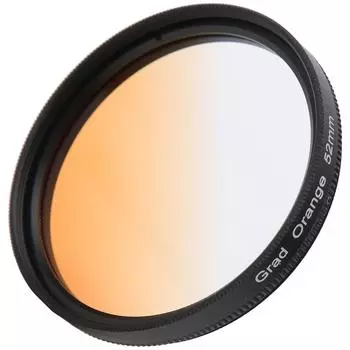Фильтр градиента для объектива Junestar 52 мм для камеры Canon Nikon Sony Olympus Fuji FilterGradient 52mm оранжевый