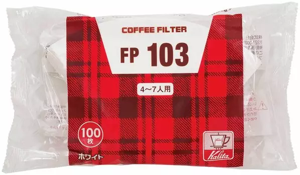 Фильтр из бумажного кофе Kalita Трапеция, которая выделяет для 4-7 100 листов фильтра FP103 Белый кофе Sixtie Respect for the Aged аромат, белый