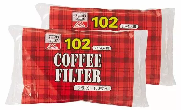 Фильтр из кофейной бумаги Kalita трапециевидной формы для людей NK102, фильтровальная бумага, 100 листов x 2 комплекта, коричневый, стильный, для кемпинга, на открытом воздухе, для кофейни, антикварный, свадебный подарок коричневый