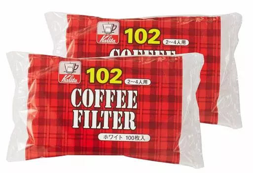 Фильтр из кофейной бумаги Kalita Трапеция, которая выделяет от 2 до 4 фильтров NK102 200 листов x Coffee Sixtieth Уважение к выдержанному вкусу, людям, белый