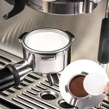 Фильтр из кофейной бумаги Leeseph, 100 шт. Фильтр для эспрессо-машины с чашей для порошка, для корзины портафильтра с шайбой 51/53/58 мм