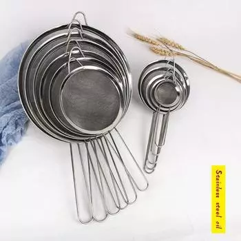 Фильтр из мелкой сетки из нержавеющей стали, сито для муки, сито для сока, пыли, кухонный инструмент, фильтр для соевого молока, дуршлаг