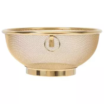 Фильтр из нержавеющей стали Металлический дуршлаг Сита Дуршлаги Сетка для риса Мелкий ополаскиватель Мойка Чаша Паста 18X18CM