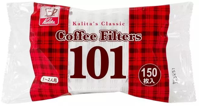 Фильтр Kalita Coffee Paper Trapezoid для 1-2 человек 101 Фильтровальная бумага KCCF101 150 штук в пакете белого цвета #11162 Стильный кемпинг на открытом воздухе кофейня