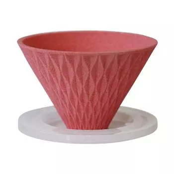 Фильтр-капельница COFIL flow wave с керамическим фильтром для кофе со специальным основанием цвета лосося и розового цвета, сделано в Японии 13904302 розовый