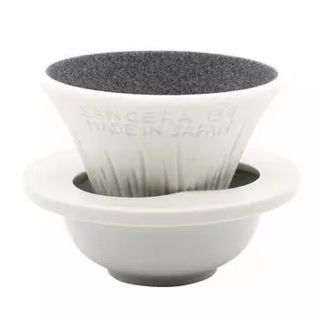 Фильтр-капельница COFIL Fuji Ceramic с подставкой и блюдцем, белая 1390400506