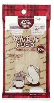 Фильтр-капельница Kalita Coffee Paper для легкого приготовления кофе For One 10 Brown Coffee Sixtie Respect for the Aged Flavor, Drip, Cup, Pieces, #08053 коричневый