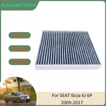 Фильтр кондиционера для SEAT Ibiza 6J 6P MK4 2009 2010 2011 2012 2013 2014 2015 2016 2017 6R0819653 Детали из активированного угля