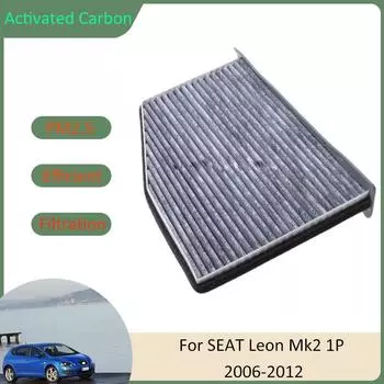 Фильтр кондиционера для SEAT Leon Mk2 1P 2006 2007 2008 2009 2010 2011 2012 1K1819653A активированный уголь автомобили гаджеты транспортное средство