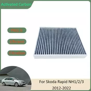 Фильтр кондиционера для Skoda Rapid NH1 NH2 NH3 Volkswagen VW Polo 2012~2024 2013 2016 2017 2018 2020 Детали из активированного угля
