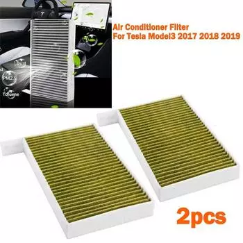 Фильтр кондиционера для Tesla Model 3 2017 2018 2019 салон автомобиля 2x замена воздушного фильтра с активированным углем 1107681-00-A