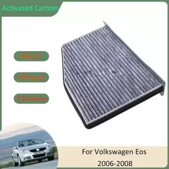 Фильтр кондиционера для Volkswagen VW Eos 2006 2007 2008 1K1819653A Активированный уголь Автомобили Гаджеты Аксессуары Автозапчасти ABS