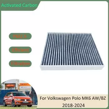 Фильтр кондиционера для Volkswagen VW Polo 6 MK6 AW BZ AW1 BZ1 AE1 Virtus 2018 2019 2020 2024 2024 2024 2024 6R0819653 Запчасти