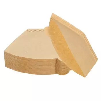 Фильтр-конус для кофе PATIKIL, бумажный фильтр, коричневая бумага, 125 x 50 x 80 мм, одноразовый, для капельного заваривания, для кафе, офиса, дома, натуральный коричневый, 200 шт. 1-2
