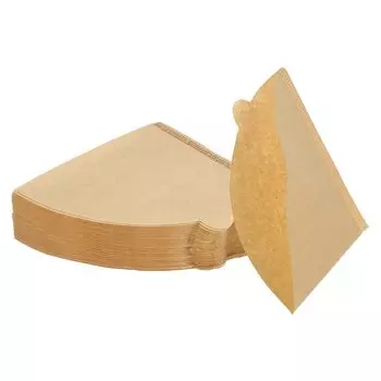 Фильтр-конус для кофе PATIKIL, коричневый бумажный фильтр 120 x 117 мм, для заваривания кофе в кофемашине, в кафе, офисе, дома, 100 шт. 3-4