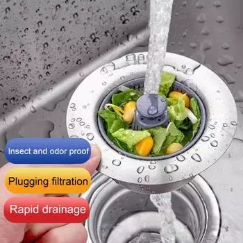 Фильтр-корзина для мойки из нержавеющей стали, устойчивая к коррозии, предотвращает засоры, предотвращает протечки, кухонная мойка