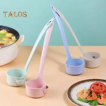 Фильтр-ложка для масла без BPA Креативный удобный полезный фильтр для жира и жира Шуммерная ложка Суп Дуршлаг Кухонные принадлежности зелёный