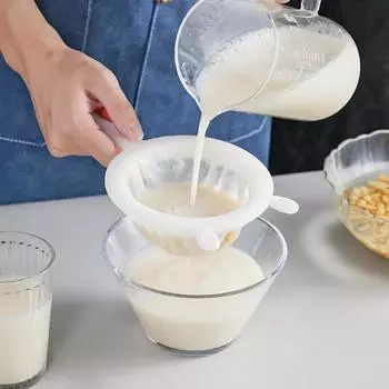 Фильтр-ложка из нейлона 100 ячеек для многоразового использования, ультратонкая, для фильтрации соевого молока, сока, кофе и еды на кухне