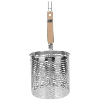 Фильтр-ложка из нержавеющей стали Кухонная утварь Сито для лапши Корзина для лапши Дуршлаг с деревянной ручкой Бытовая детская 40.00X16.00X16.00CM