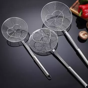 Фильтр-ложка, многоразовая фильтрация, прочный, полезный, с тонкой сеткой, дизайн, лапша, пельмени, фильтр, дуршлаг, совок для ресторана 14cm