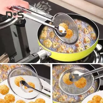 Фильтр-ложка с зажимом из нержавеющей стали, жареные куриные голени, дуршлаг