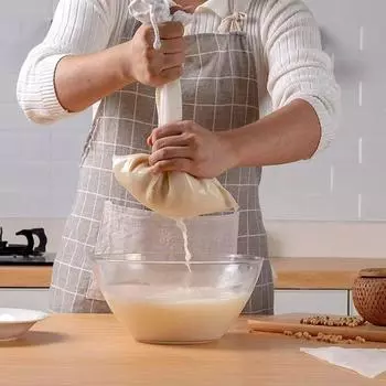 Фильтр-мешки для соевого молока 100 меш Фильтр-мешок для тонкой очистки Многоразовые фильтр-мешки для сока Кофе Фильтр-мешки для соевого молока с завязками Домашняя кухня Пищевые фильтры