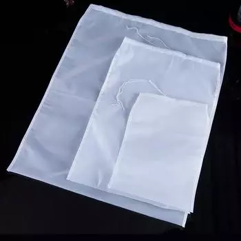 Фильтр-мешок 80/120/200Mesh Ведро для сока, чая, пива, заваривания вина Фильтр-мешок для пищевых продуктов Фильтрация для домашнего вина, приготовления пива, барный инструмент S/M/L 80mesh