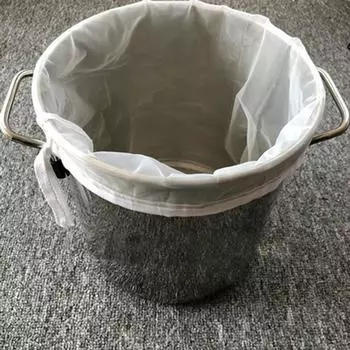 Фильтр-мешок для домашнего пива для пивоварения, солода, кипящего сусла, сито для затора, сетчатый мешок, сетчатый мешок для чая, орехов, сока, молока, нейлоновый сетчатый фильтр-мешок, многоразовый 15x20cm