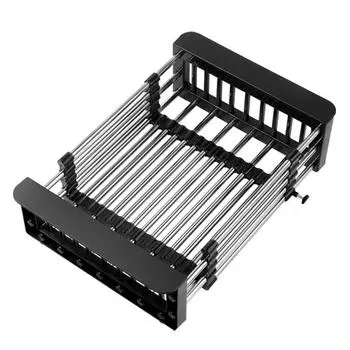 Фильтр над раковиной из нержавеющей стали, выдвижная конструкция, прочный несущий нагрузку дуршлаг для раковины серый