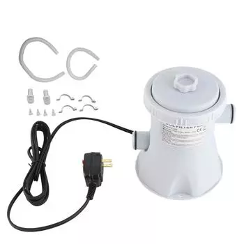 Фильтр-насос для бассейна, высокая эффективность, 300 галлонов, улучшенная циркуляция, фильтр для воды в бассейне для плавания