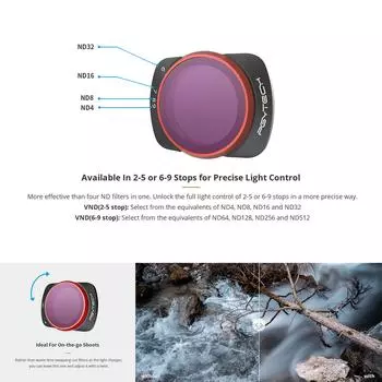Фильтр объектива для Pocket 3 CPL VND 2-5 VND 6-9 ND8 ND16 ND32 ND64 ND8PL ND16PL ND32PL ND64PL Фильтры из нейтрального стекла CPL