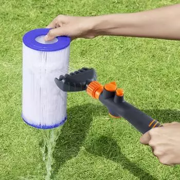 Фильтр-очиститель для картриджей для бассейнов, эффективная очистка, сменный фильтр для гидромассажной ванны с 6 мощными струями воды, ручной