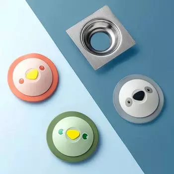 Фильтр-пресс для сливного отверстия в полу для кухни с защитой от запаха, для ванной комнаты, для туалета, силикон, засоряющий сливное отверстие в виде летающей тарелки, отскакивающий от пола 1PC белый