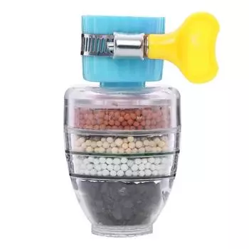 Фильтр с креплением на кран, бытовой водосберегающий спринклер, вращающийся 6-слойный очиститель проточной воды, защита от брызг для кухонной раковины зелёный