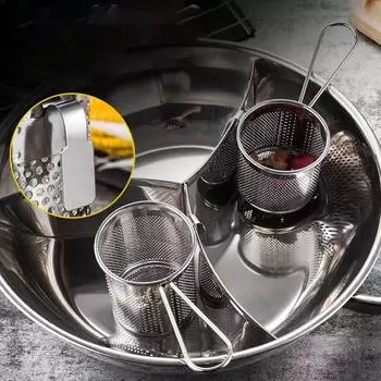 Фильтр-сито из нержавеющей стали для тушеного мяса, дуршлаг, серебристый, нержавеющая сталь