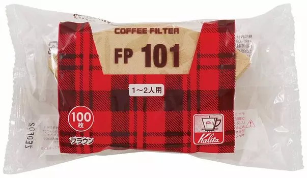 Фильтр-трапеция из бумажного кофе Kalita, который выделяет 100 штук фильтра FP101 Brown Coffee Sixtie Respect for the Aged, 1-2 человека,