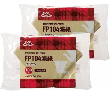 Фильтр-трапеция из бумажного кофе Kalita, который выводит от 7 до 12 фильтров FP104 200 листов x Brown Coffee Sixtieth Respect for the Aged. коричневый