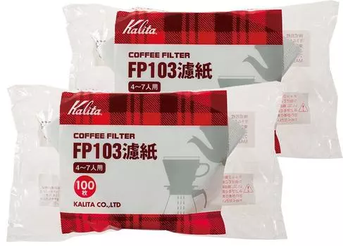 Фильтр-трапеция из кофейной бумаги Kalita, подчеркивающая вкус. Для 4–7 человек. Фильтр-бумага FP103, 200 листов, белый, стильный, для кемпинга и отдыха на природе. Кофе белый