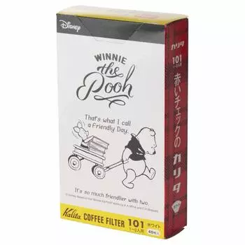 Фильтр-трапеция Kalita Coffee Paper Filter, подчеркивающий вкус, для 1-2 человек, 101 фильтр-бумага, 40 штук, в коробке, белый POOH Pooh #12203