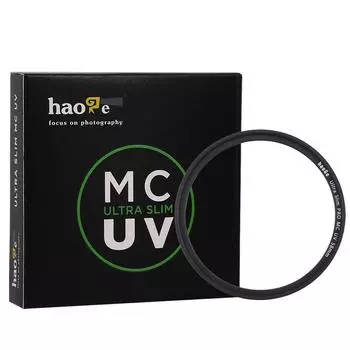 Фильтр ультрафиолетового излучения Haoge 58 мм Ultra Slim MC UV Protection для объектива Canon 800D 700D 200D 1300D 60D с многослойным покрытием EF-S 18-55 мм f4-5.6 IS, 55-250 мм