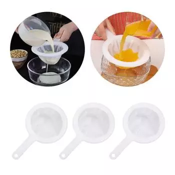 Фильтр ультратонкой очистки из нейлона 400 ячеек, сито для ложки, соевого молока, сока, кофе, чая, фильтр для кухни, дуршлаг 400Mesh