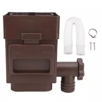 Фильтр водосточной трубы Погодоустойчивый Компактный Адаптер для водосточной трубы Желоба Листовой фильтр для 3 дюймов 4 дюймов коричневый