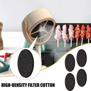 Фильтр вытяжки с хлопковым активированным углем Портативные фильтры вытяжного вентилятора Прочный адсорбционный масляный фильтр вытяжки Легко заменяемые фильтры чёрный