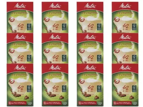 Фильтровальная бумага для кофе Melitta для чашек Aroma Magic FSC Mix 1 x 2 Natural Brown PA 1 x 2G NB Фильтр для оптовой закупки 100 шт. x 12 коробок Всего 1200 шт.