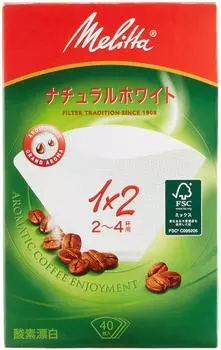 Фильтровальная бумага для кофе Melitta на 40 Aroma Magic White 2~4 чашки, 1x2, листы, серия,