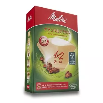 Фильтровальная бумага для кофе Melitta для чашек Aroma Magic FSC Mix Natural Brown 100 листов PA NB 2~4 12 12G