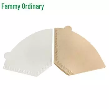 Фильтровальная бумага для кофе U102 для мокко, V60, капельного и вьетнамского кофе - 100 листов 50 pieces/pack белый